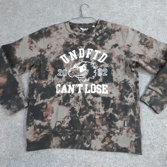 Undefeated Sweatshirt M Black Tie Dye Embroidered Can't Lose - Picture 1 of 8